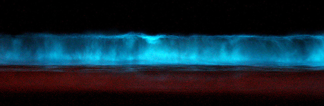 glowing waves