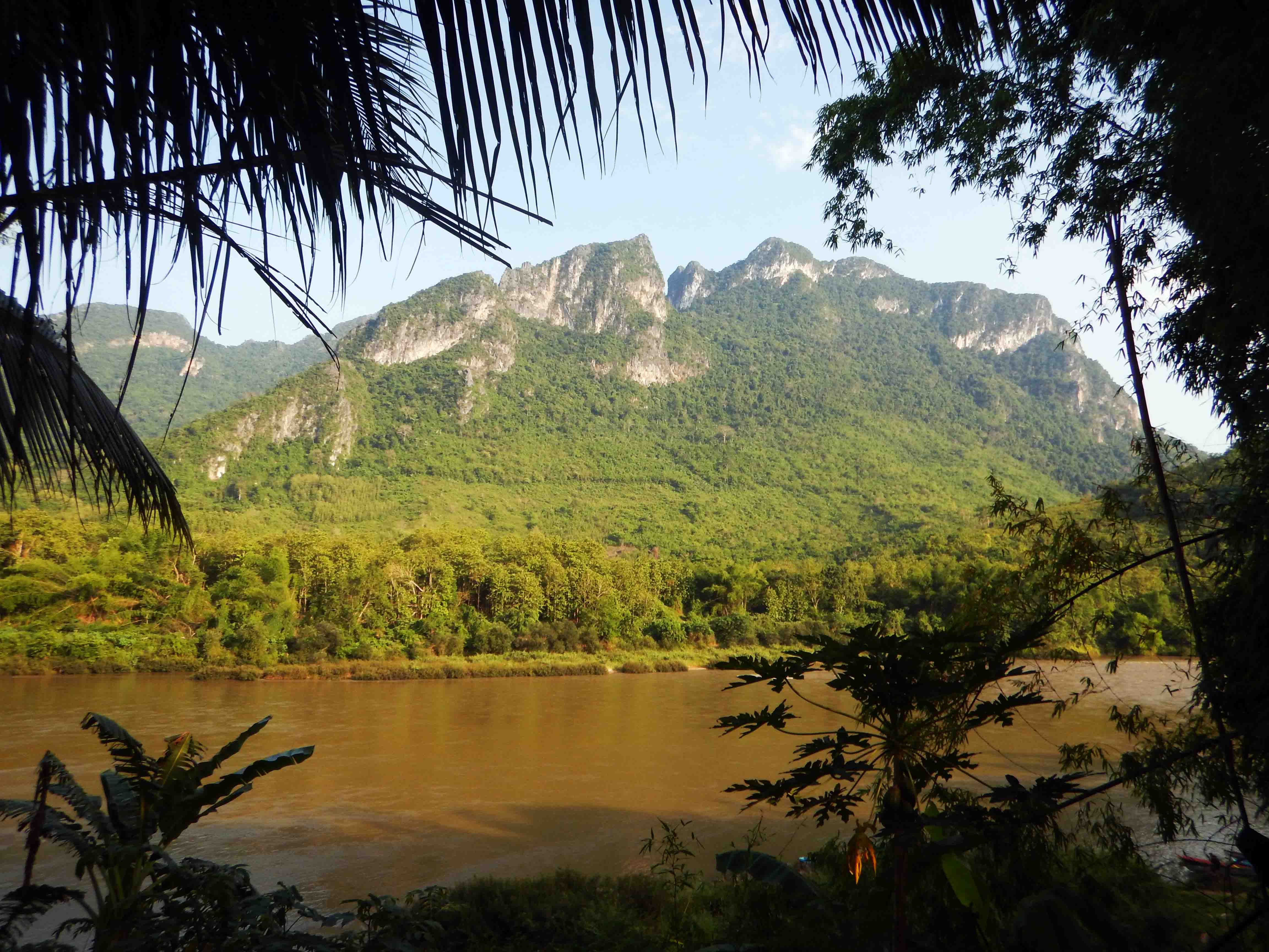 View over the Nam Ou from our home-stay